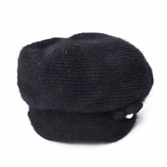 Wool Hat w/Flower and Simulate Pearl - Picture 1 of 3
